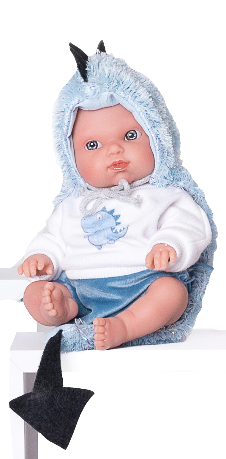 Levně Antonio Juan 85105-4 Dráček - realistická panenka miminko s celovinylovým tělem - 21 cm