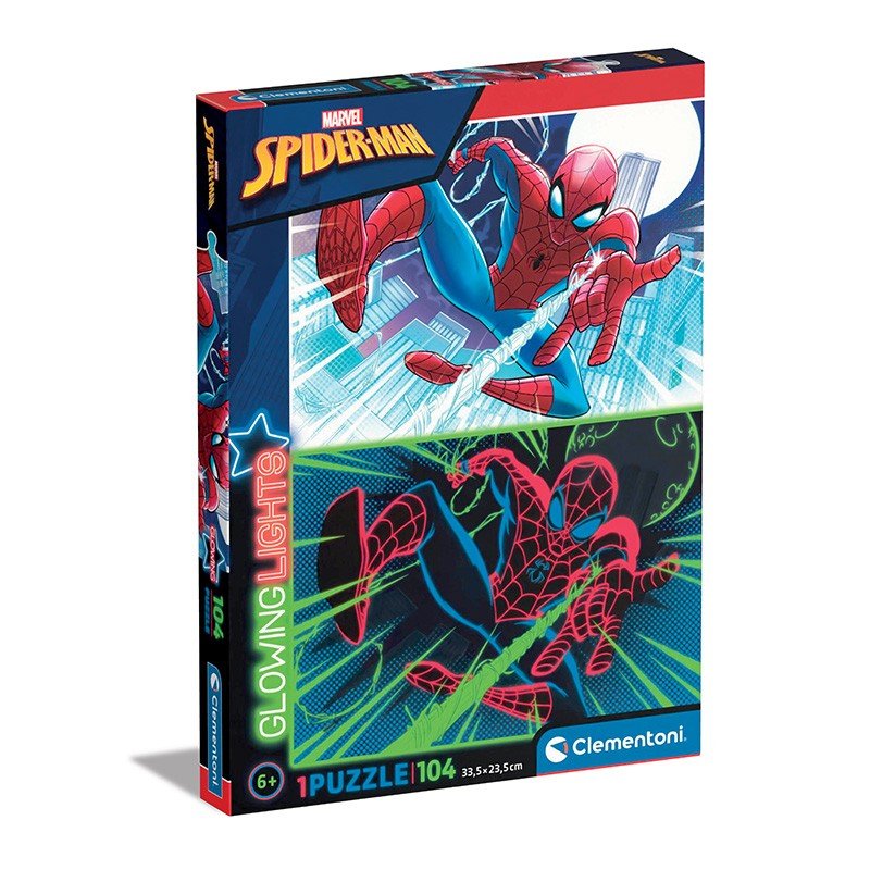 Levně Puzzle Marvel: Spiderman 104 dílků, svítící - Clementoni