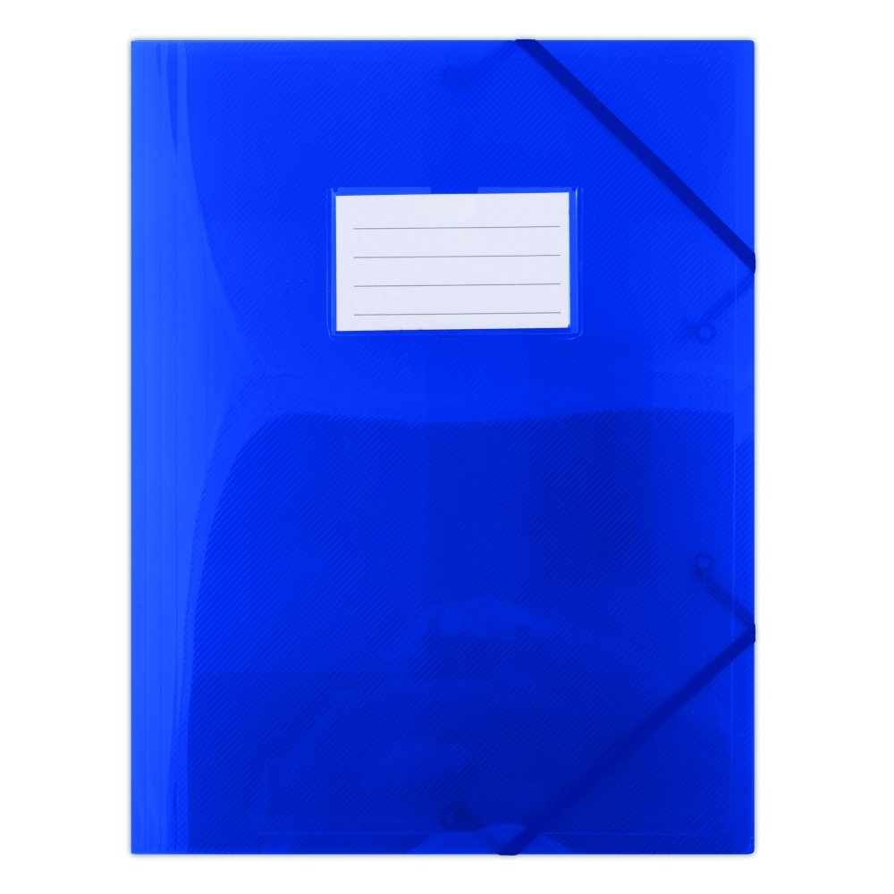 DONAU spisové desky s gumičkou a štítkem, A4, PP, modré