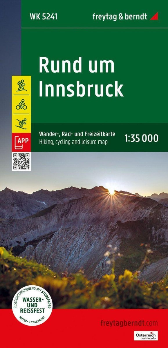 Levně Okolí Innsbrucku 1:35 000 / turistická, cyklistická a rekreační mapa