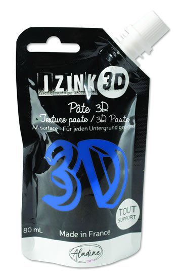 Levně Reliéfní pasta 3D IZINK - iris, modrá, 80 ml