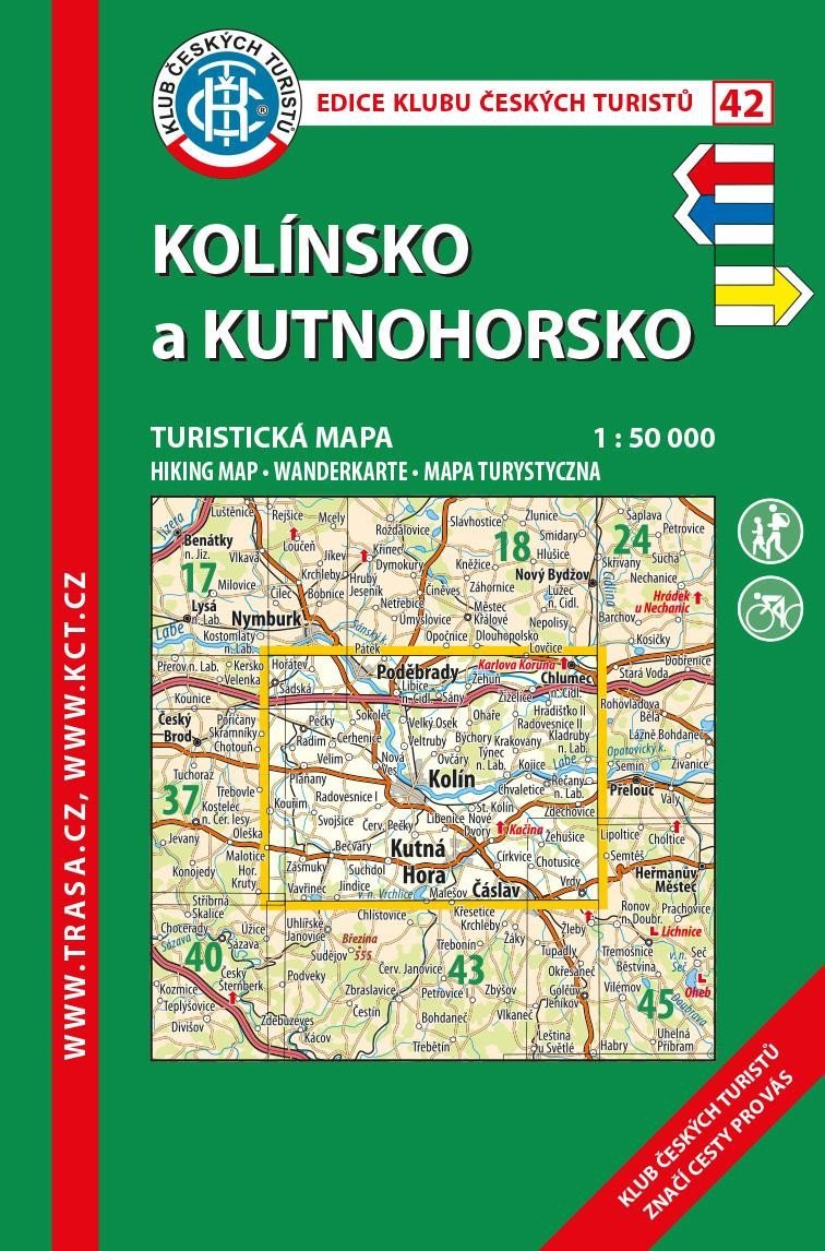Levně KČT 42 Kolínsko a Kutnohorsko 1:50 000 Turistická mapa, 1. vydání