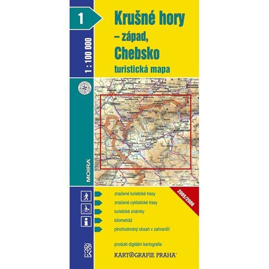 Levně 1:100T ( 1)-Krušné hory-západ,Chebsko (turistická mapa)