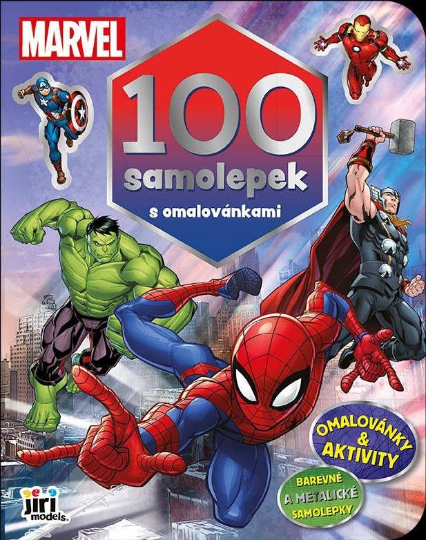 Levně Marvel - 100 samolepek s omalovánkami