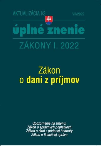 Levně Aktualizácia I/3 2022 – daňové a účtovné zákony