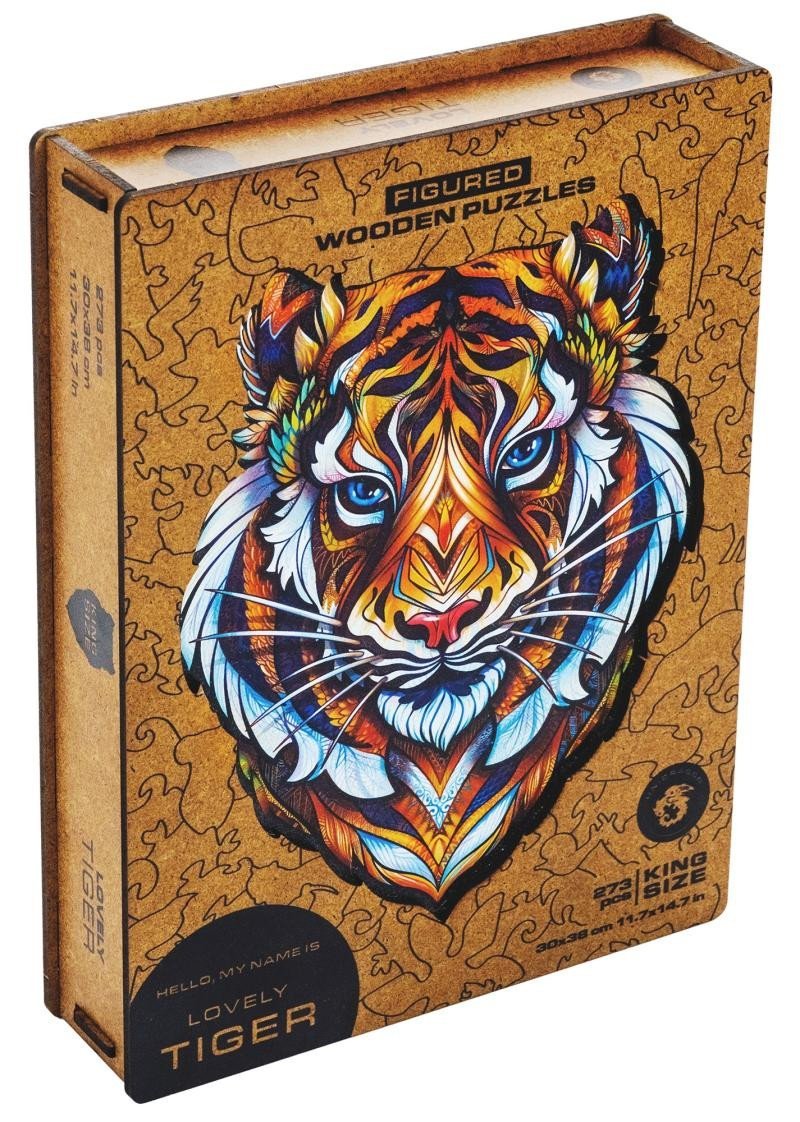 Levně Unidragon dřevěné puzzle - Tygr velikost L
