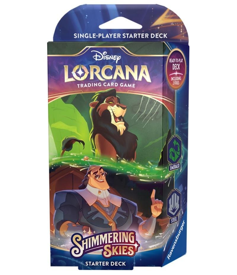 Levně Disney Lorcana: Shimmering Skies - Emerald &amp; Steel Starter Deck