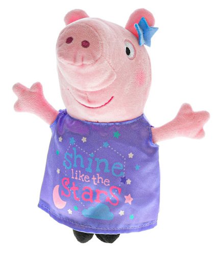 Levně Peppa Pig Happy Party plyšový fialové oblečení