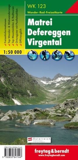 Levně WK 123 Matrei, Defereggen, Virgental 1:50 000 / turistická mapa