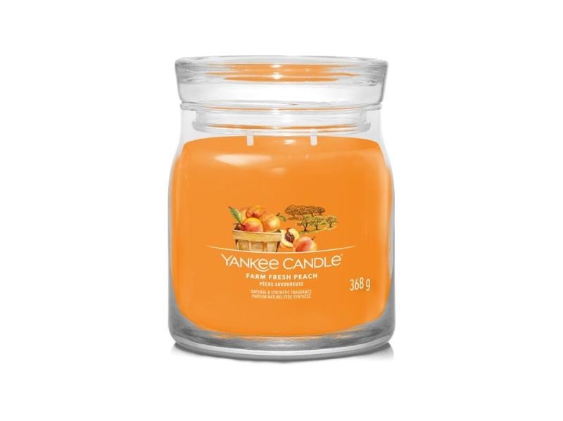 Levně YANKEE CANDLE Farm Fresh Peach svíčka 368g / 2 knoty (Signature střední)