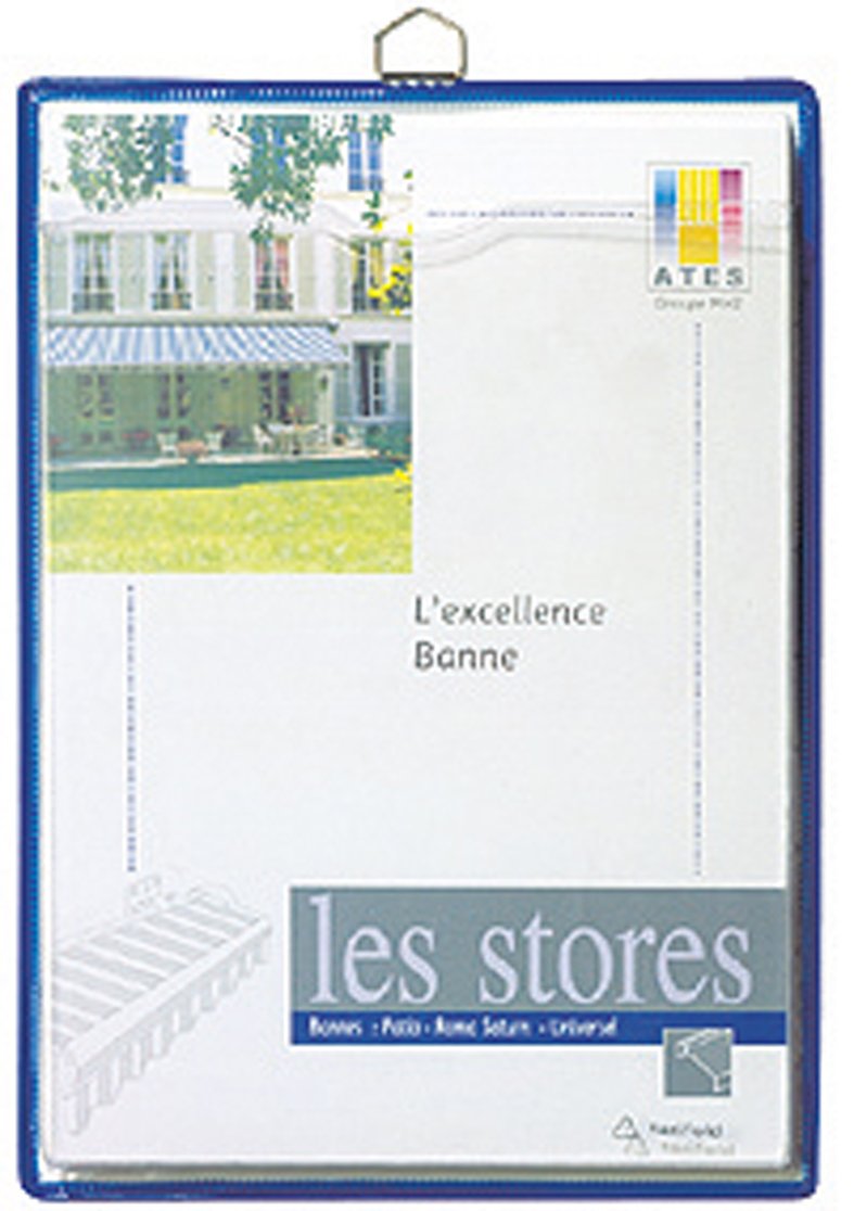 Levně djois rámeček s kapsou na prospekty s očkem, A4, otevřený shora, modrý, 5 ks