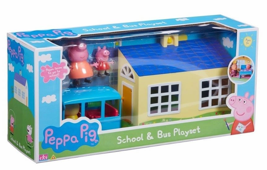 Prasátko Peppa - škola a školní autobus hrací set - Alltoys