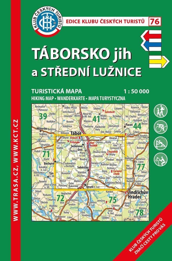 Levně KČT 76 Táborsko jih a Střední Lužnice 1:50 000 / turistická mapa