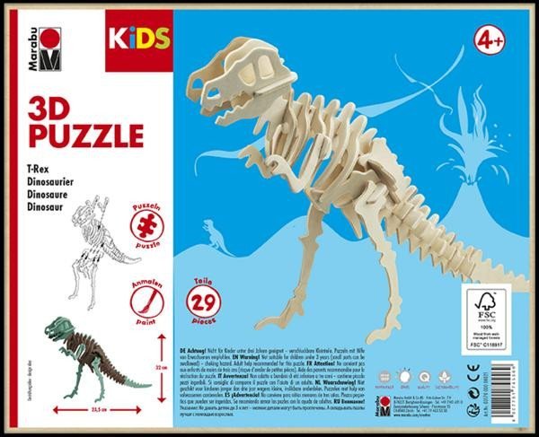 Levně Marabu KiDS 3D Puzzle - T-Rex Dinosaur