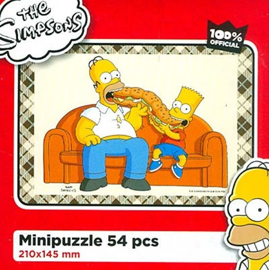 Levně The Simpsons: Maxibageta/Mini Puzzle