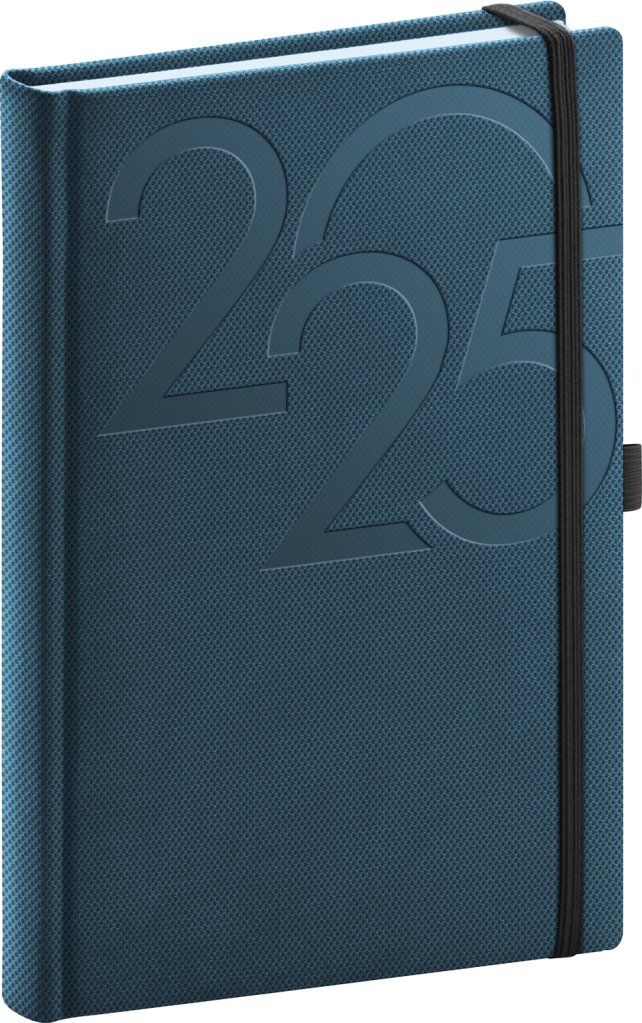 Diář 2025: Ajax - modrý, denní, 15 × 21 cm