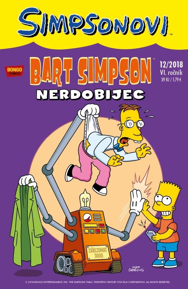 Simpsonovi - Bart Simpson 12/2018 - Nerdobijec - autorů kolektiv
