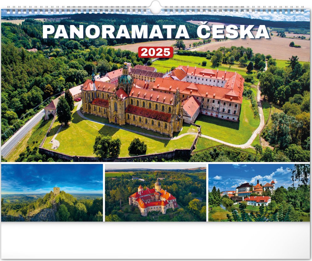 Levně Nástěnný kalendář Panoramata Česka 2025, 48 × 33 cm