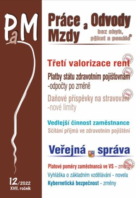 Levně PaM 12/2022 Třetí valorizace rent - Ladislav Jouza; Eva Dandová; Jana Drexlerová