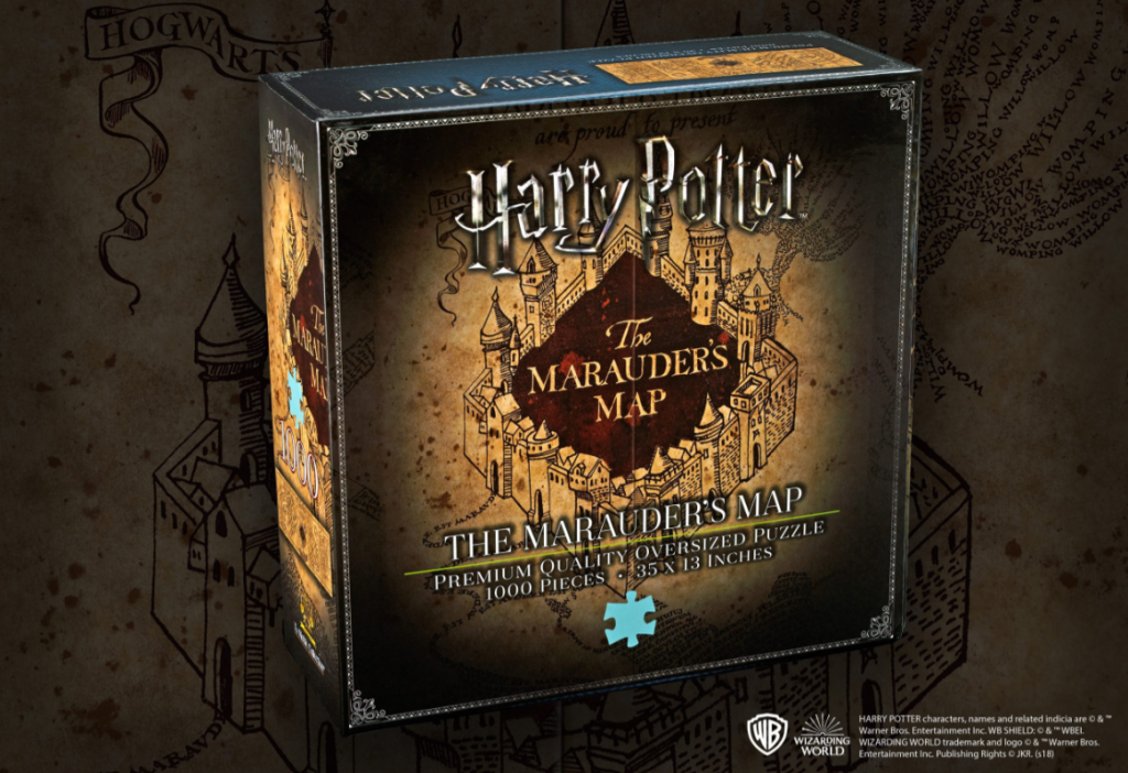 Harry Potter: Puzzle - Pobertův plánek 1000 dílků (The Marauder’s Map Cover) - EPEE Merch - Noble Collection