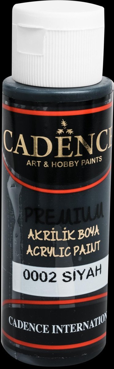 Levně Akrylová barva Cadence Premium - černá / 70 ml