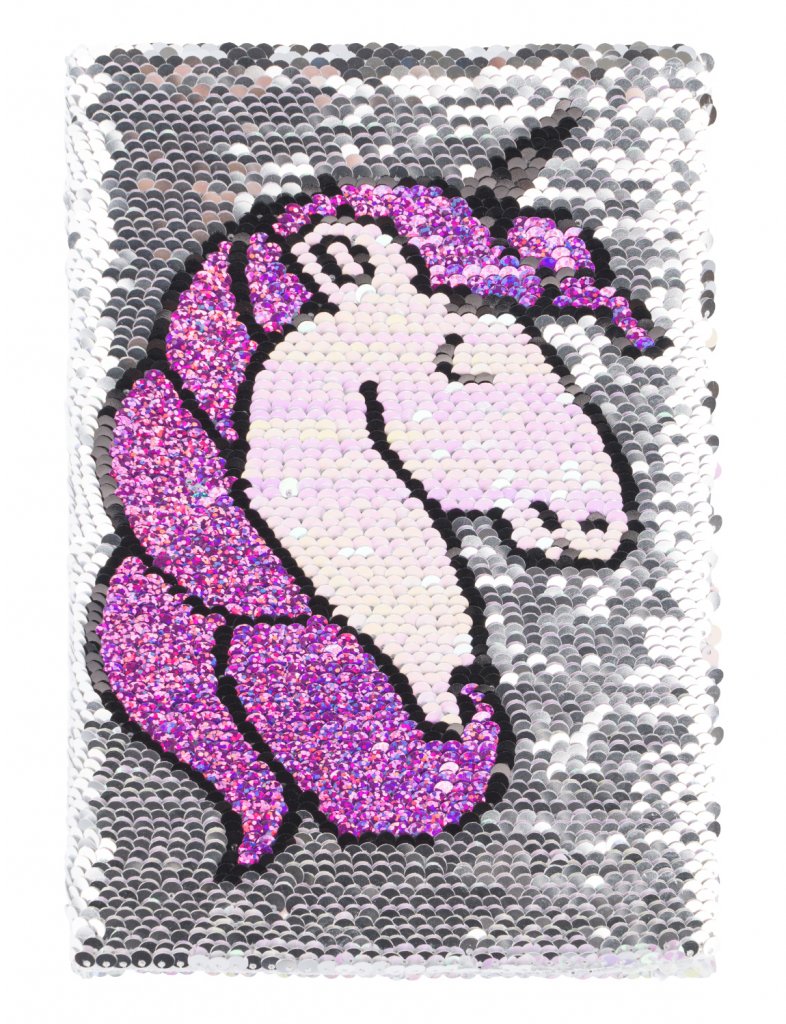 Levně Notes flitrový Unicorn