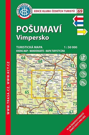 Levně KČT 69 Pošumaví - Vimpersko 1:50T Turistická mapa