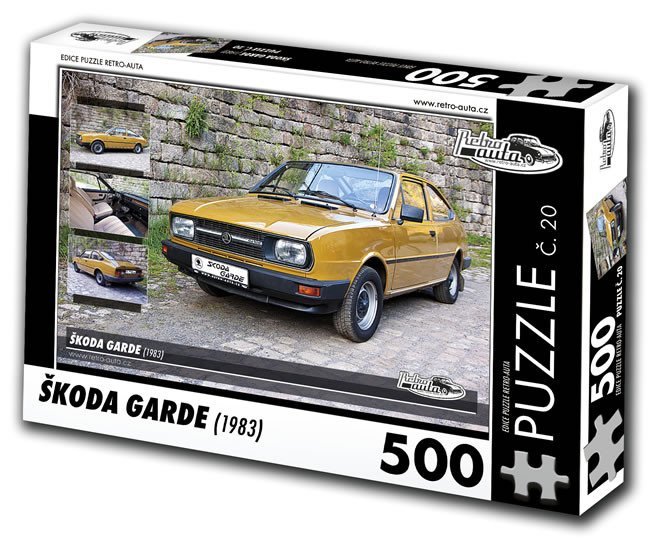 Retro auta Puzzle č. 20 - ŠKODA GARDE (1983) - 500 dílků
