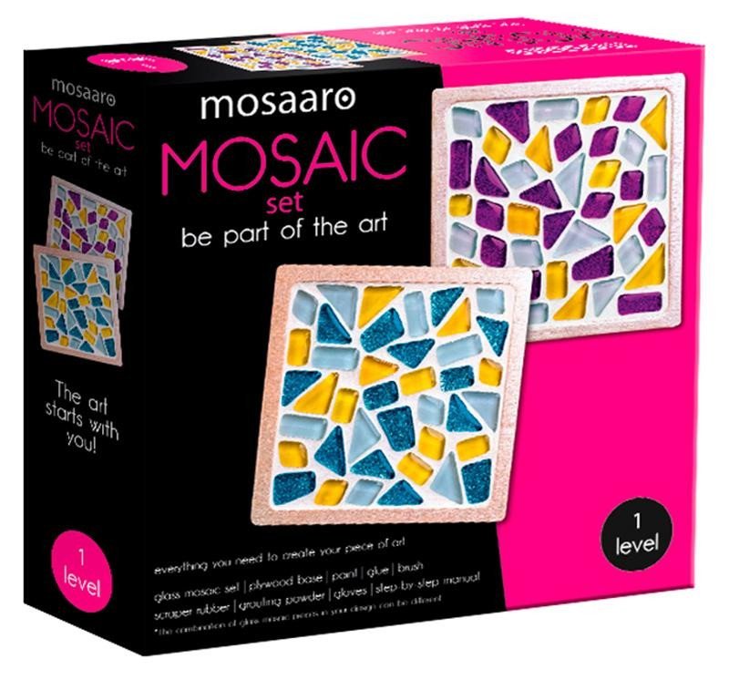 MOSAARO Sada na výrobu mozaiky - Podtácek čtvercový 2 ks
