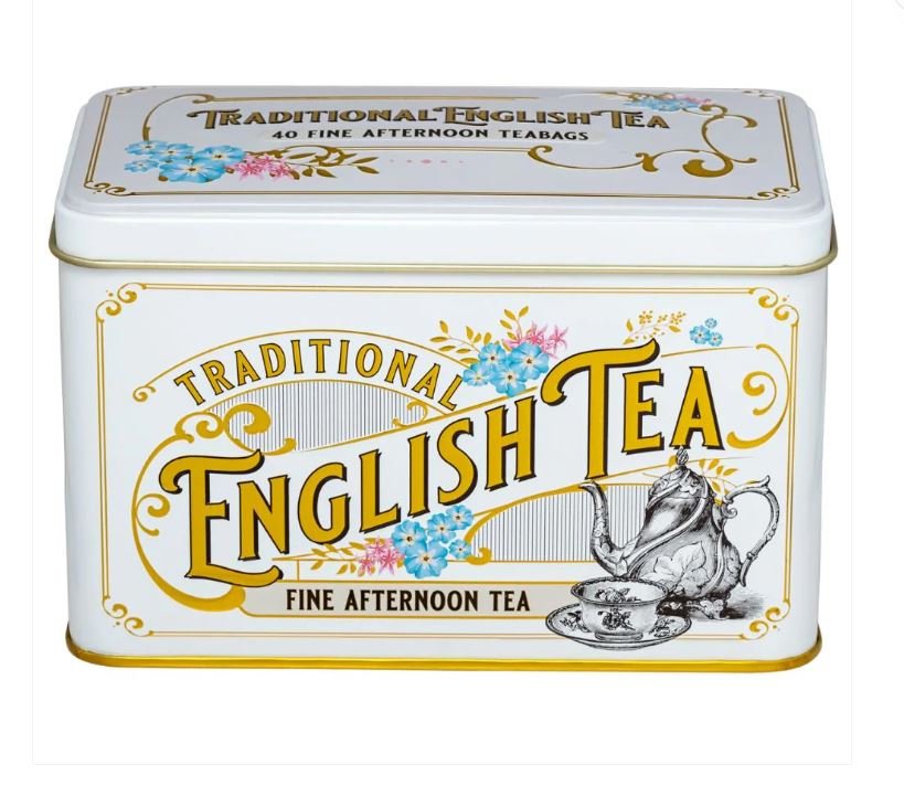 New English Teas čaj plechovka RS84, 40 sáčků, VINTAGE VICTORIAN IVORY, NET