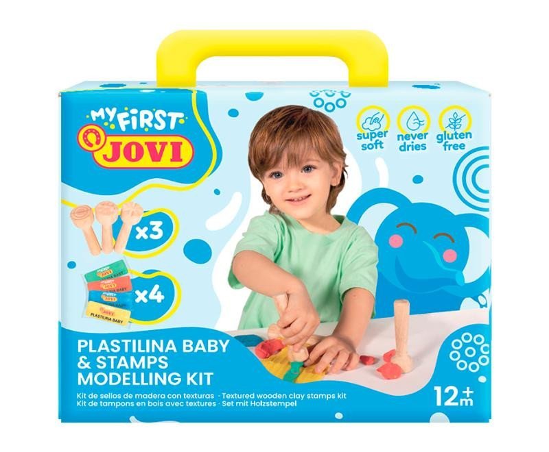 Product detail of JOVI BABY plastelína 4x38g + 3 dřevěná razítka