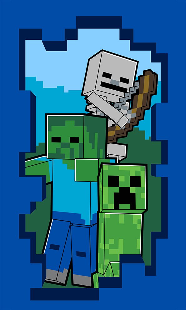 Levně Dětský ručník Minecraft Mob Monsters 30x50 cm