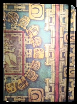 Levně Zápisník s gumičkou A4 210x290 mm mayské ornamenty
