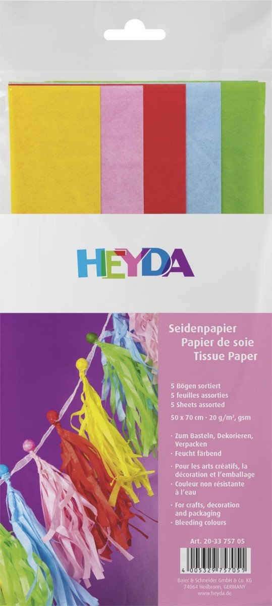 Levně HEYDA Sada hedvábných papírů 50 x 70 cm - světlý mix
