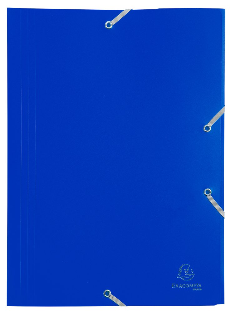 Exacompta spisové desky s gumičkou, Opak, A4 maxi, PP, modré
