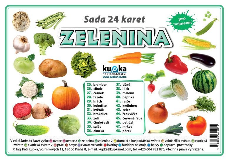 Sada 24 karet - zelenina - Petr Kupka