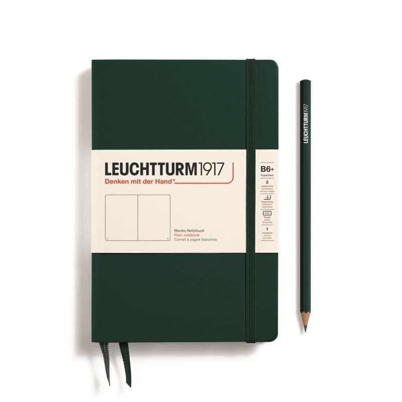 Levně Leuchtturm1917 Zápisník Forest Green Paperback B6+ čistý