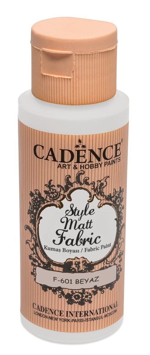 Levně Textilní barva Cadence Style Matt Fabric - bílá / 50 ml