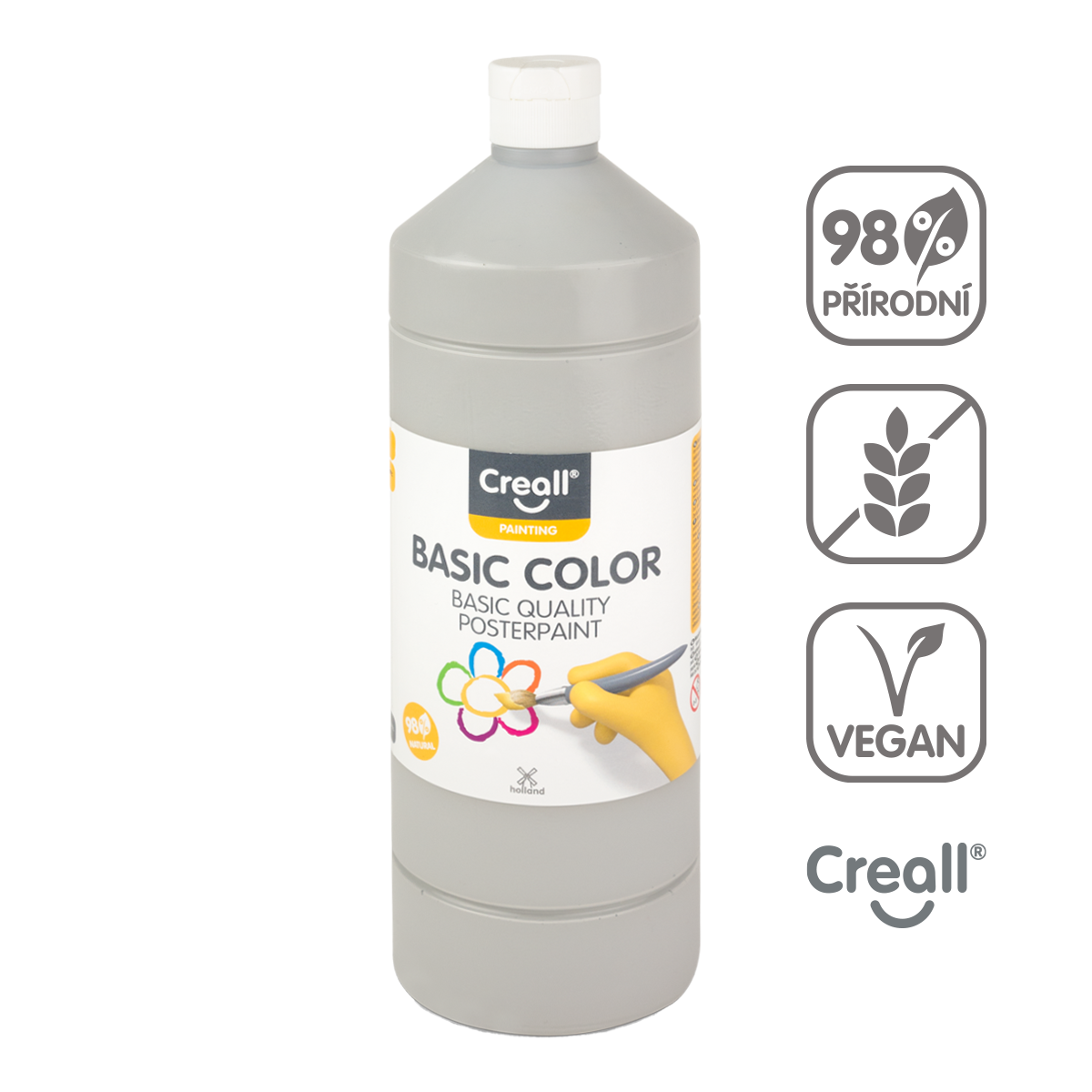 Levně Creall temperová barva, 1000 ml, šedá