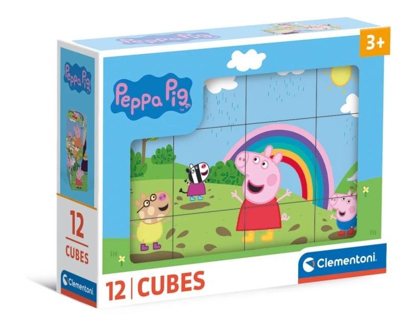 Levně Obrázkové kostky Peppa Pig 12 ks