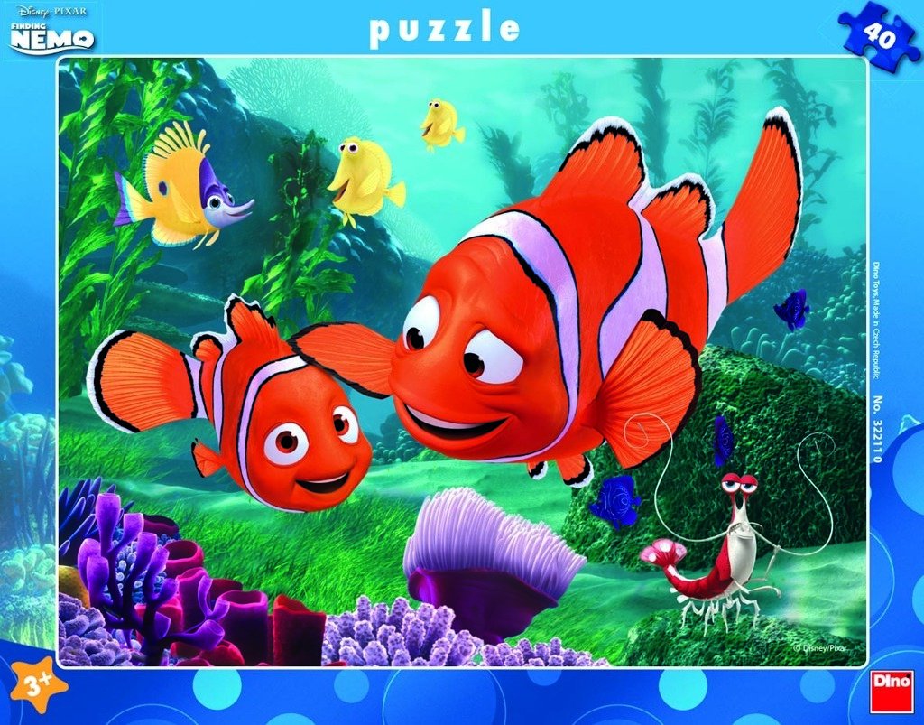 Levně Nemo v bezpečí - rámové puzzle 40 dílků - Dino