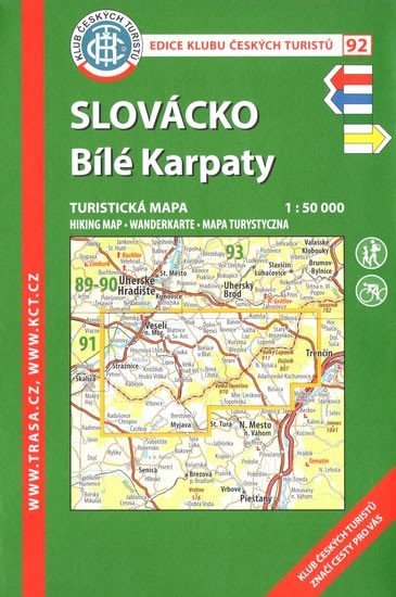 Levně Slovácko-Bílé Karpaty /KČT 92 1:50T Turistická mapa