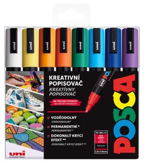 Levně Posca sada popisovačů PC-5M 1,8 - 2,5 mm - mix barev (16 ks)