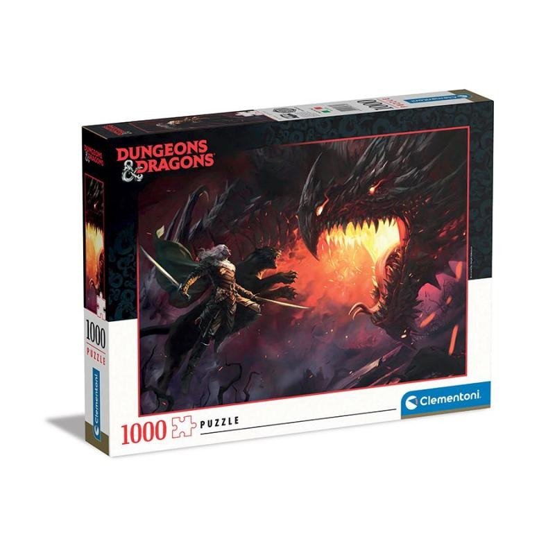 Clementoni Puzzle Dungeons &amp; Dragons - Boj s drakem 1000 dílků - Clementoni