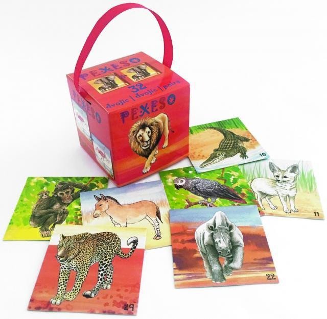Levně Safari - pexeso v krabičce s úchopem