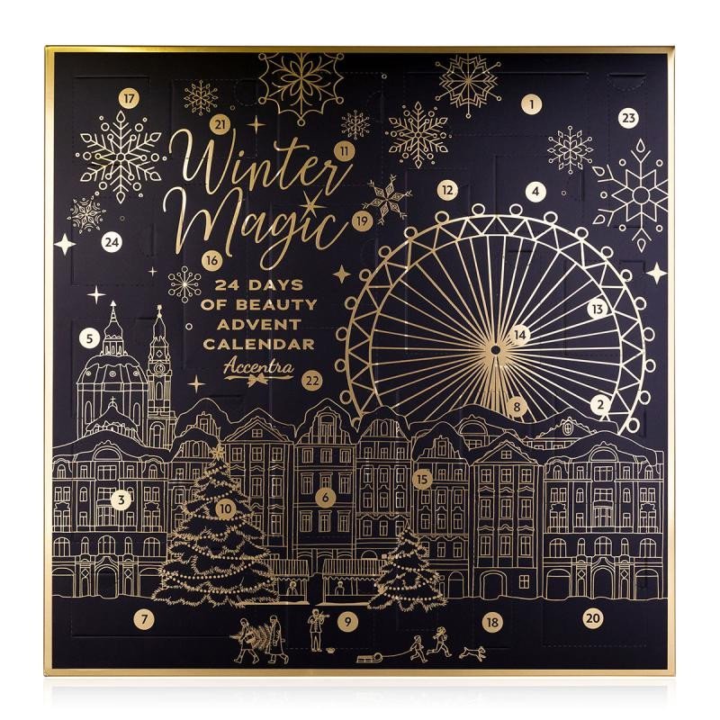 Levně Adventní kalendář WINTER MAGIC NOIR ve čtvercové krabičce