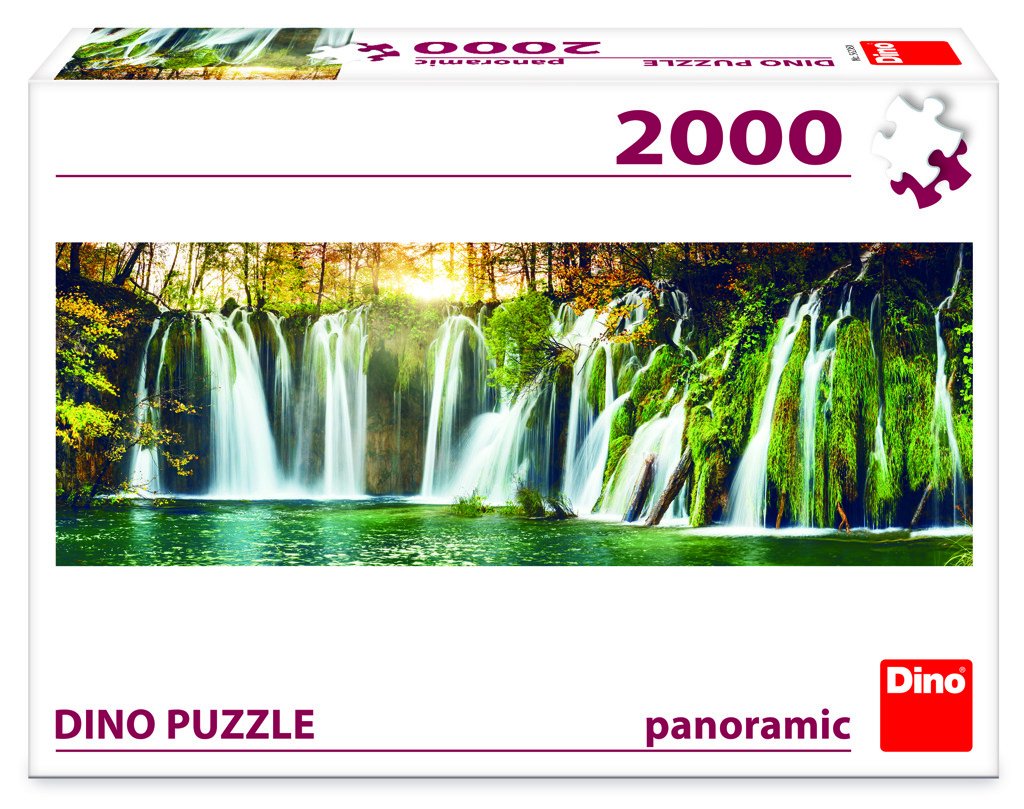 Levně Puzzle Plitvické vodopády 2000 dílků panoramic - Dino