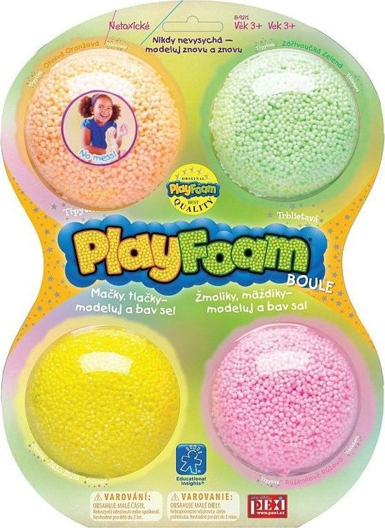 Levně PlayFoam Boule 4pack - Třpytivé (CZ/SK) - Peg Pérego