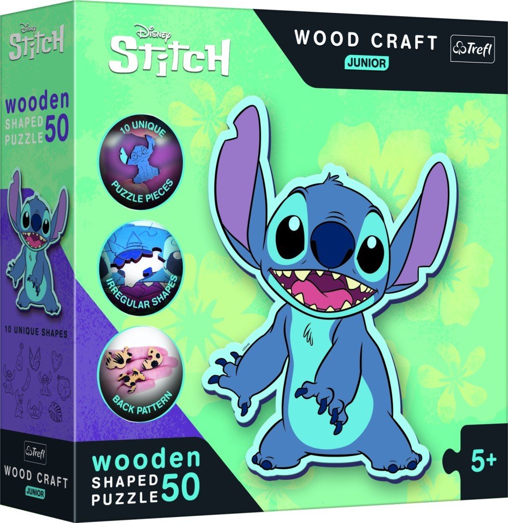 Levně Puzzle Wood Craft Junior Lilo &amp; Stitch/5 - Trefl