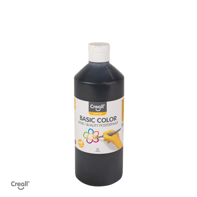 Levně Creall temperová barva, 500 ml, černá
